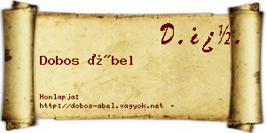 Dobos Ábel névjegykártya