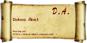 Dobos Ábel névjegykártya