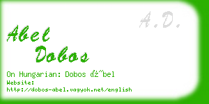 abel dobos business card